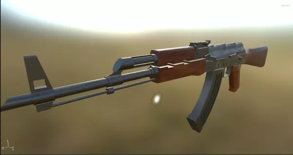 Ak-m Rifle Gun Weapon 3d model Ak-m Rifle Gun Weapon 3d model