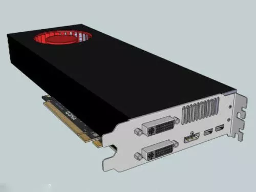 Amd Radeon Vga Card 3d model Amd Radeon Vga Card 3d model