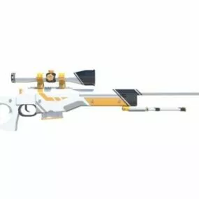 Awp Asiimov Gun Weapon 3d model