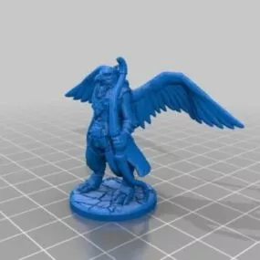 Aarakocra Fighter Game Character 3d model
