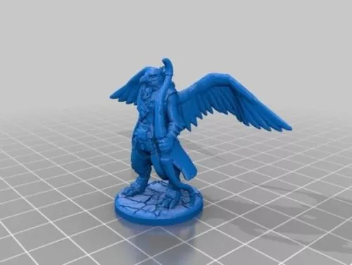 Aarakocra Fighter Game Character 3d model Aarakocra Fighter Game Character 3d model