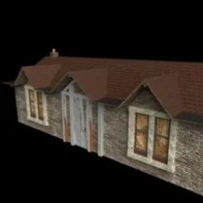 Abandoned Cottage House 3d model