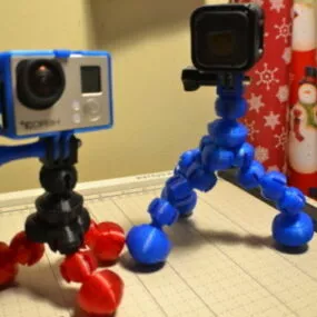Action Camera Flex Bubble Tripod Printable 3d model