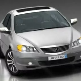 Silver Acura Rl Car 3d model