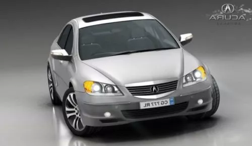 Silver Acura Rl Car 3d model Silver Acura Rl Car 3d model