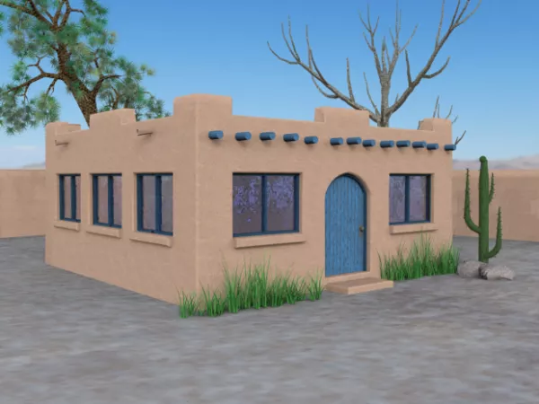 Country Adobe House 3d model Country Adobe House 3d model