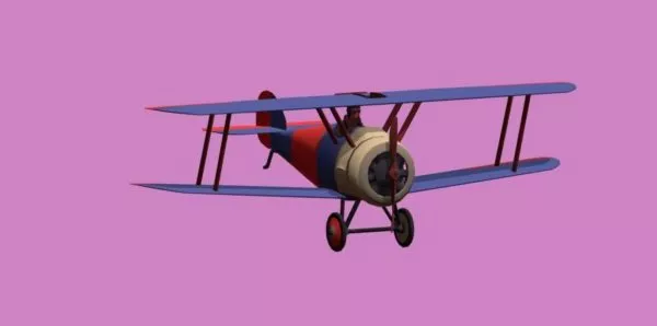 Vintage Airplane Color 3d model Vintage Airplane Color 3d model