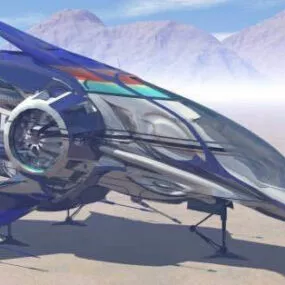 Spaceship Alien Interceptor 3d model
