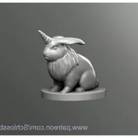 Almiraj Rabbit Sculpture 3d model