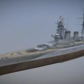 Amagi Navy Cruiser Ship 3d model