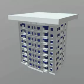 Hgh Rise Apartment Building 3d model