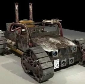 Sci-fi Apocalyptic Car 3d model