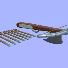 Arbalet Bow Arrow Weapon 3d model