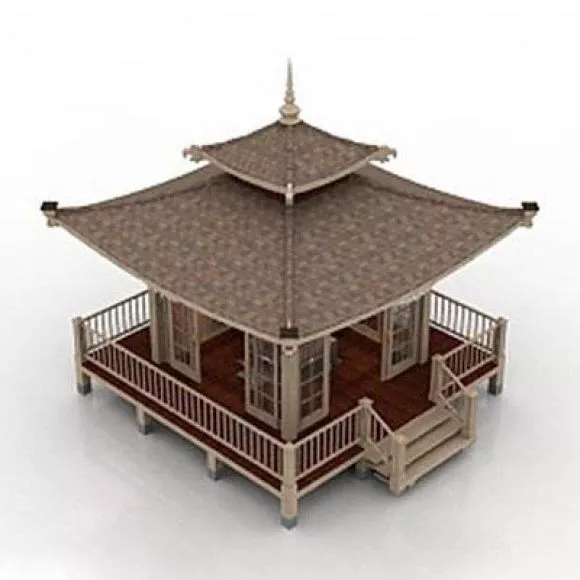 Classic Arbor Building 3d model Classic Arbor Building 3d model