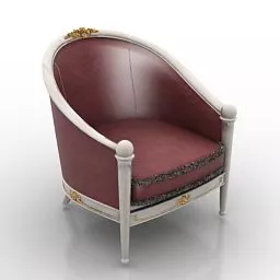 Leather Tub Armchair Busnelli Design 3d model