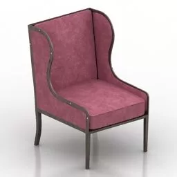 Vintage Style Armchair Casa Design 3d model