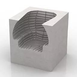Sculpture Armchair Cappellini Design 3d model