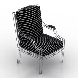 Elegant Armchair Casa Design 3d model