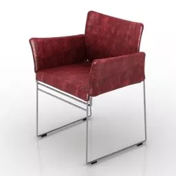 Red Armchair Cassina Design 3d model