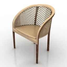 Home Wood Armchair Electra Design 3d model