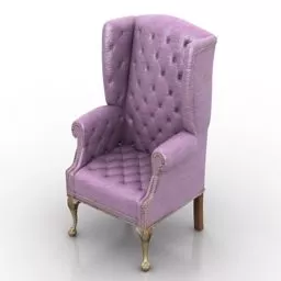 High Back Armchair Jonathan Design 3d model