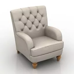 Leather Armchair Mantellassi Design 3d model