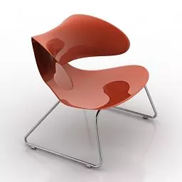 Plastic Curved Armchair Maxima Design 3d model
