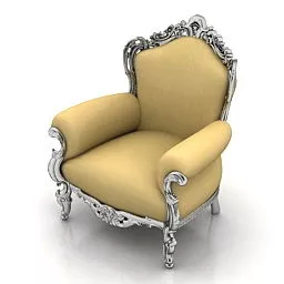 Classic Prince Armchair Design 3d model