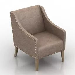 Brown Armchair Pushe 3d model