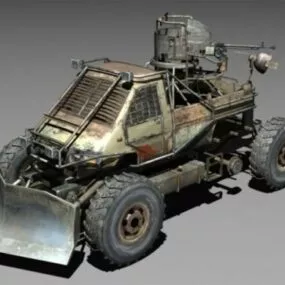 Old Armored Truck 3d model