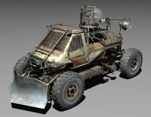 Old Armored Truck 3d model Old Armored Truck 3d model