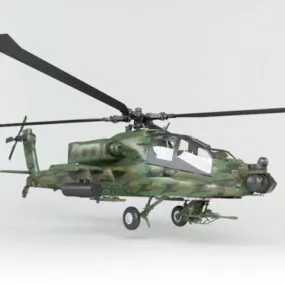 Military Apache Helicopter 3d model