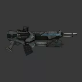 Military Assault Rifle Gun 3d model