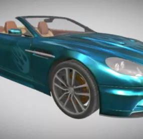 Aston Martin Convertible Car 3d model
