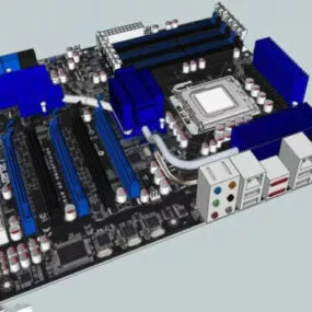 Pc Asus P6t6 Motherboard 3d model