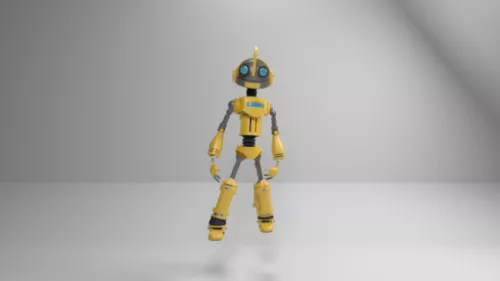 Atom Optimist Robot Character 3d model Atom Optimist Robot Character 3d model