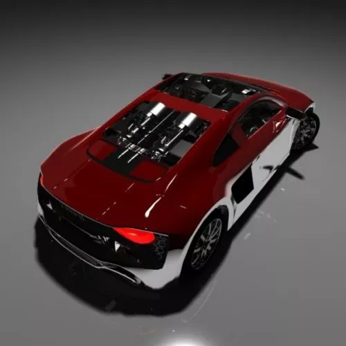 Red Audi Car 2017 3d model Red Audi Car 2017 3d model