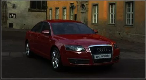 Red Audi A6 Car 3d model Red Audi A6 Car 3d model