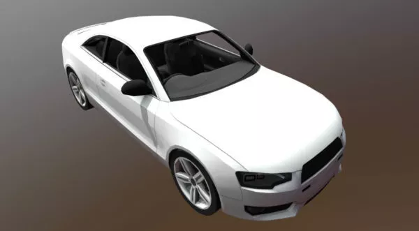 White Audi Q7 3d model