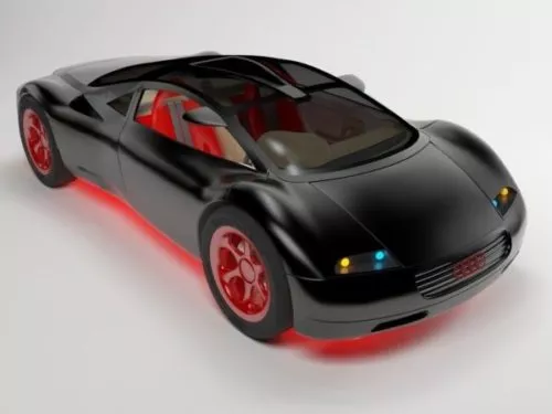 Audi Tt Concept Black Car 3d model