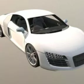 Audi R8 White Car 3d model