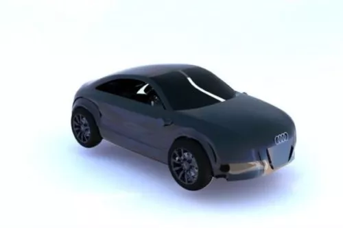 Black Audi A6 Car 3d model