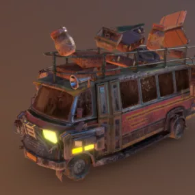 Mars Space Bus Sci-fi Vehicle 3d model