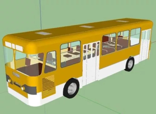 Red Bus 3d model