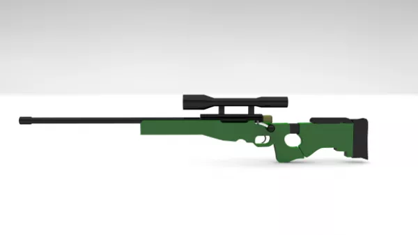 Army Awm Sniper Gun 3d model Army Awm Sniper Gun 3d model