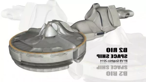 Futuristic Spaceship Imperial Shuttle 3d model