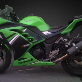 Green Super Motocycle 3d model