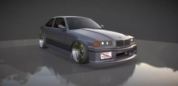 Bmw E36 Sedan Car Free 3d Model - .Obj - Open3dModel