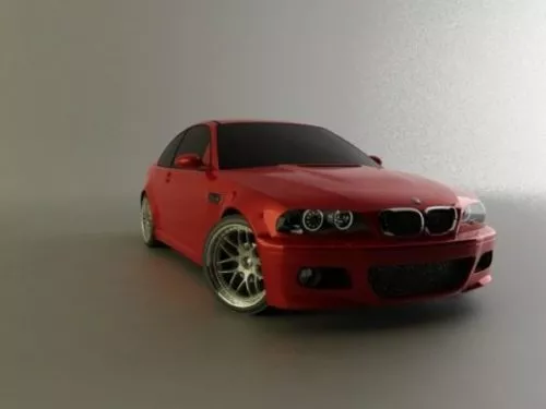 Red Paint Bmw E46 M3 Car 3d model Red Paint Bmw E46 M3 Car 3d model