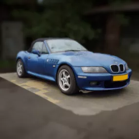 Blue Car Bmw Z3 3d model